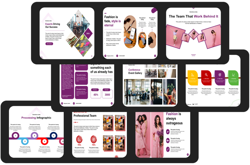 Quickly refining and enhancing slides with retouching techniques, adding a stylish and polished look in an instant.