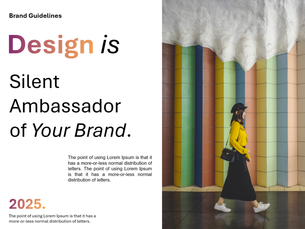 Clean, thoughtful slide design demonstrating the principles of effective presentation layout and visual communication.
